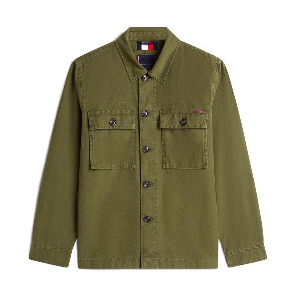 Tommy Hilfiger Textured Washed Sateen Utility Shirt Jacket